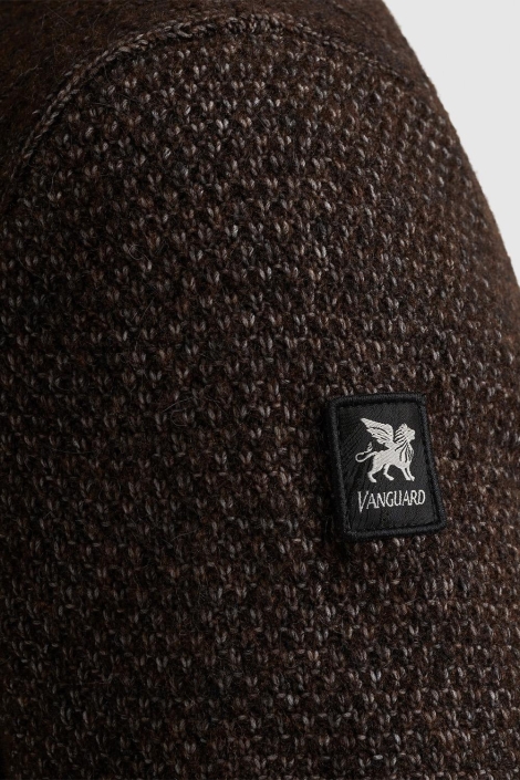 Vanguard half zip collar wool blend